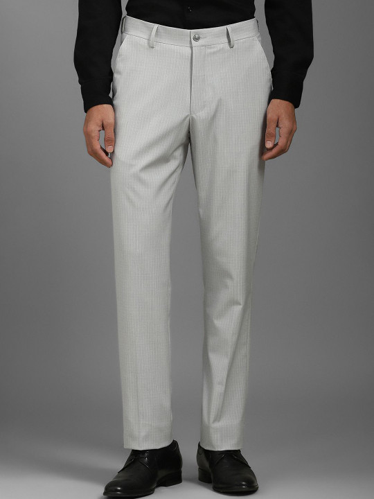 Louis Philippe Men Slim Fit Mid-Rise Trousers