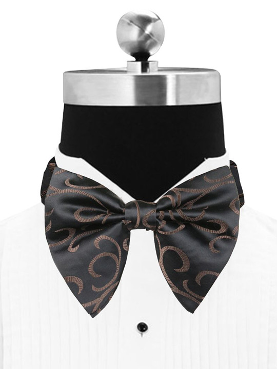 PELUCHE Peluche Ritzy Black Solid Cummerbund Bow Tie & Pocket Square Set