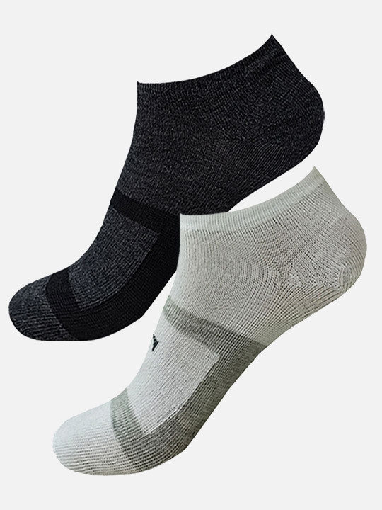 FIMS Men Pack Of 2 Patterned Ankle- Length Sports Socks