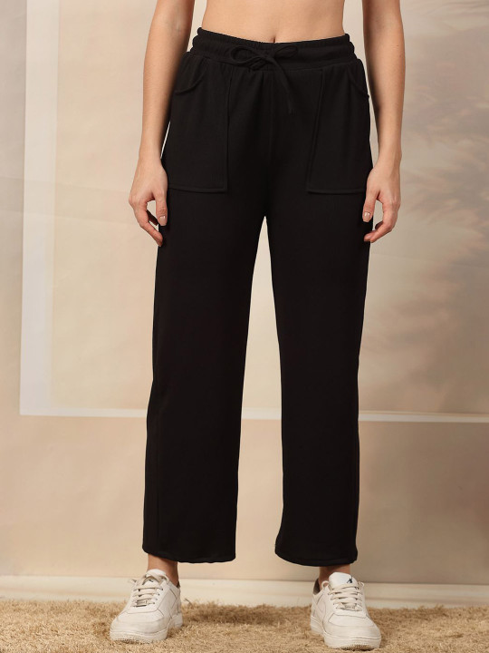 Clora Creation Women Relaxed-Fit Mid-Rise Track Pants