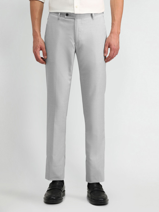 Arrow Men Carrot Tapered Fit Mid-Rise Formal Trousers