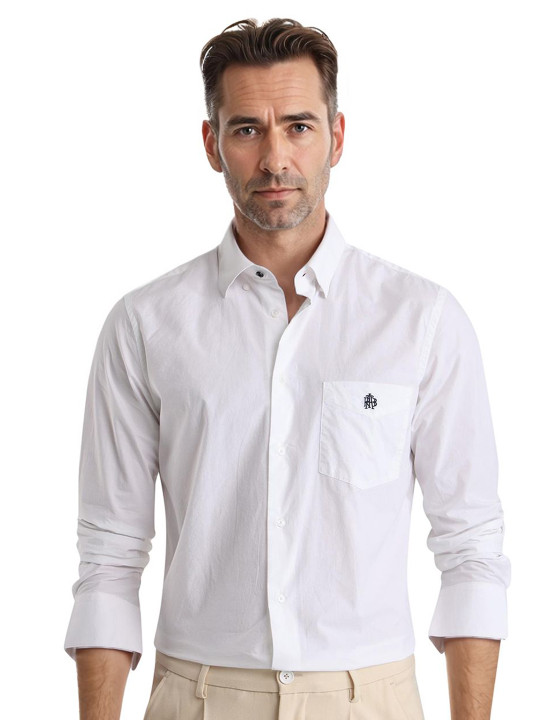 RARE RABBIT Men Comfort Spread Collar Solid Casual Shirt