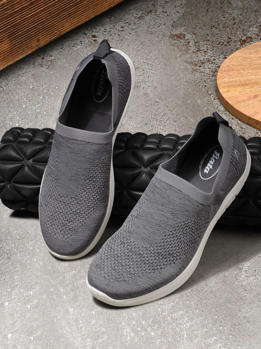 Bata Men Synthetic Woven Design Slip-On Sneakers