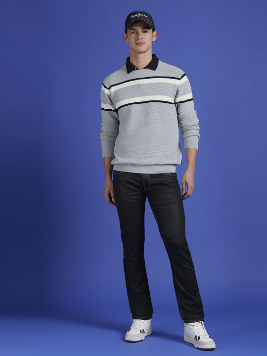 Pepe Jeans Men Striped Pullover Sweaters