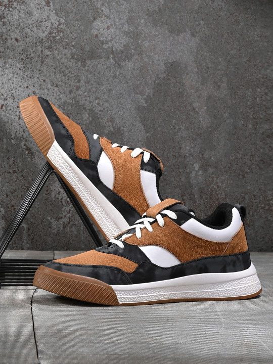 HERE&NOW Men Lace-Ups Round Toe Sneakers