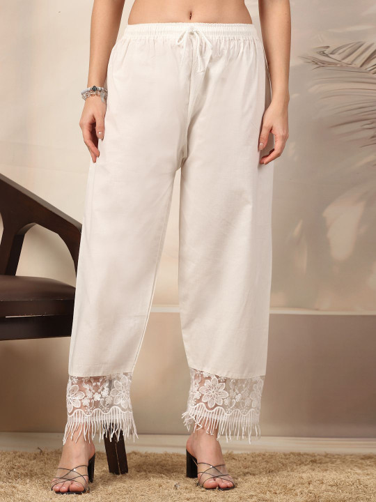Clora Creation Women Embellished Knitted Ethnic Palazzos