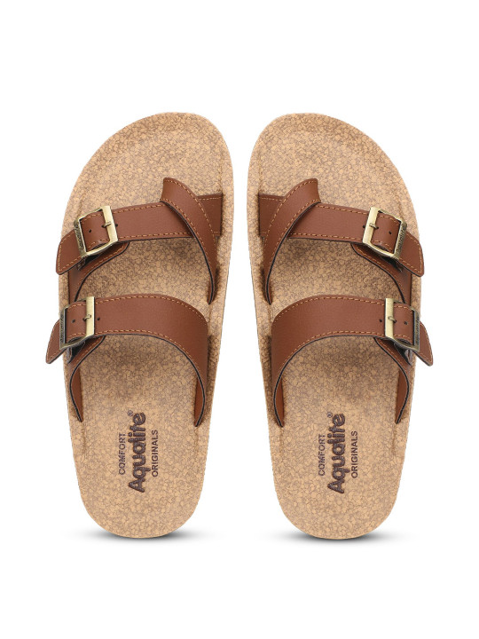 Aqualite Men One Toe Flats With Buckles