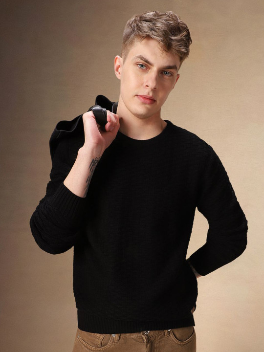 Dennis Lingo Men Cable Knit Pullover