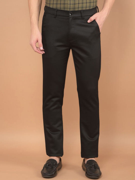 Crimsoune Club Men Mid-Rise Smart Slim Fit Chinos Trousers