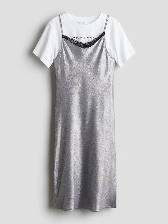 H&M Girls Pure Cotton Dress Set