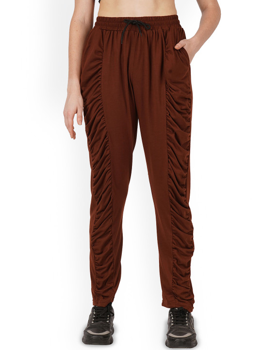 Fashionable Women Cotton Regular Fit Mid-Rise Track Pants