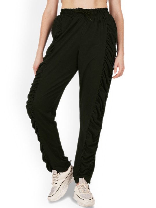 Fashionable Women Cotton Regular Fit Mid-Rise Track Pants