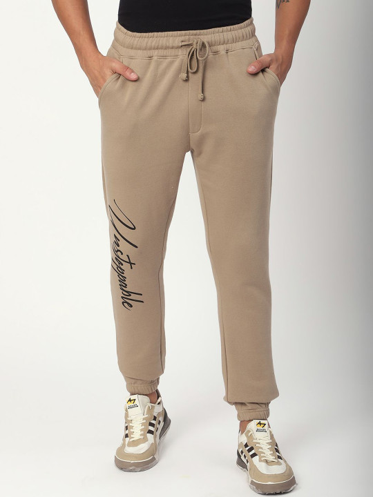 R&B Men Cotton Printed Mid Rise Track Pants