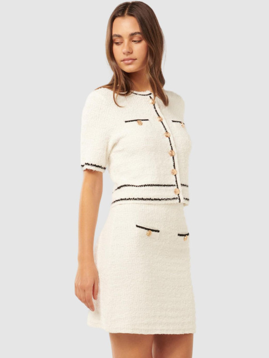 Forever New Women Straight Knitted Mini Skirt