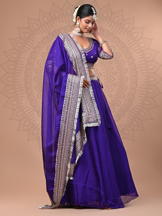Futra Gabha Embroidered Sequinned Ready to Wear Lehenga & Blouse With Dupatta