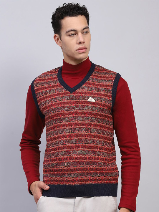 Monte Carlo Men Striped Woollen Pullover