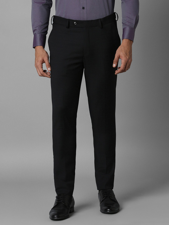 Louis Philippe Men Mid-Rise Slim Fit Trousers