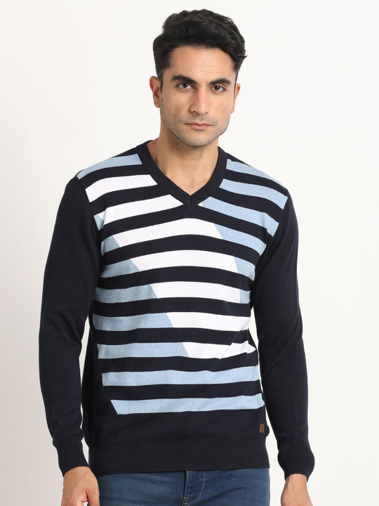 Turtle Men Striped Pullover