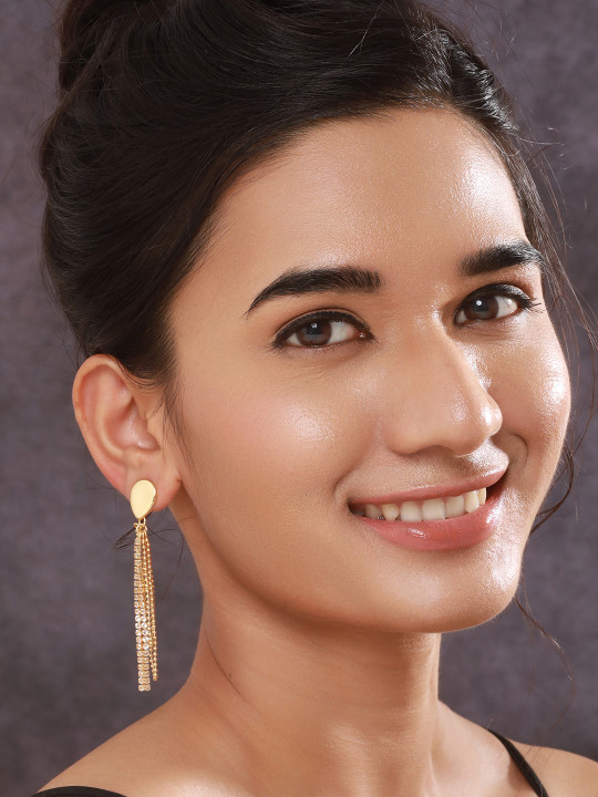Jazz and Sizzle Set Of 2 Gold-Plated & Silver-Plated Contemporary Drop Earrings