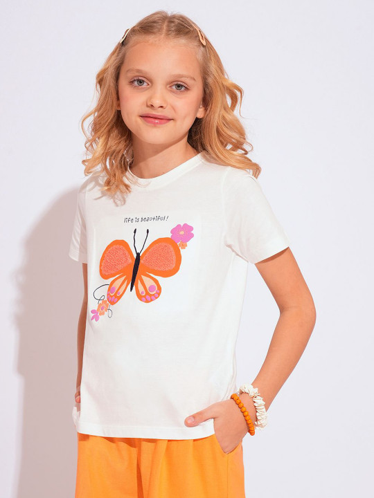 Vero Moda Girls Printed Applique T-shirt
