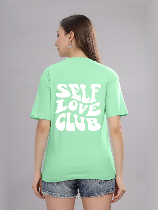 FALTU.CO Women Printed Drop-Shoulder Sleeves Pure Cotton Oversized T-shirt