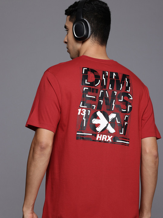 HRX by Hrithik Roshan Typography Printed Casual T-shirt