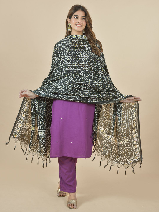 LA FEMINAE Bandhani Printed Dupatta
