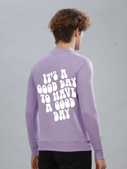FALTU.CO Men Typography Printed Round Neck Cotton Pullover Sweatshirt