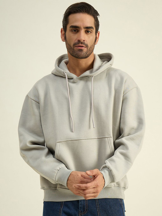 COLOR CAPITAL Unisex Solid Hood Cotton Pullover Sweatshirt