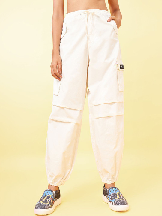 Honey by Pantaloons Women Relaxed Fit Cotton Mid Rise Joggers