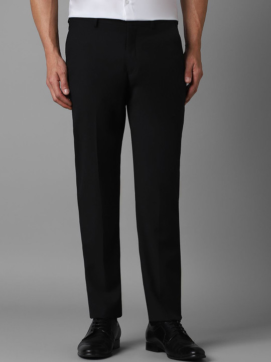 Louis Philippe Men Solid Slim Fit Formal Trousers