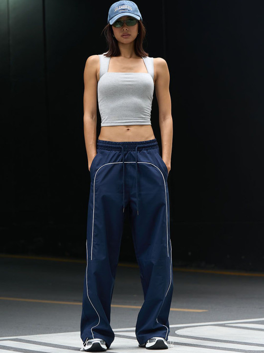 Bonkers Corner Women Solid Square Neck Crop Top