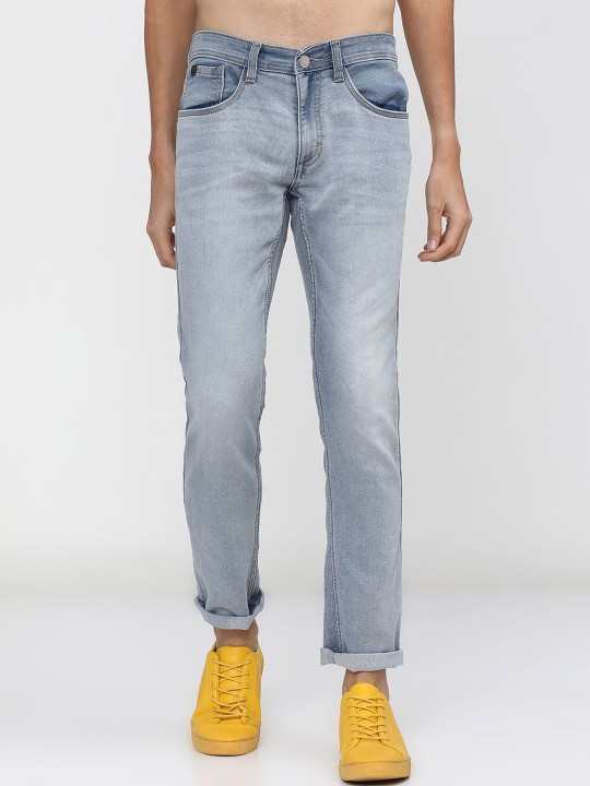 Men Super Slim Fit Light Fade Clean Look Stretchable Jeans