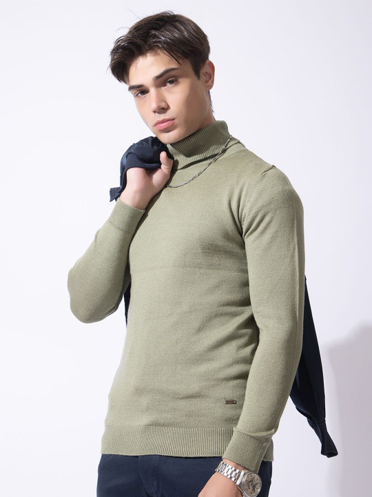 ARMISTO Men Solid Turtle Neck Sweater