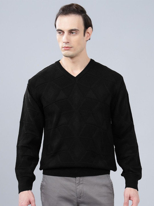 Cantabil Men Self Design Pullover