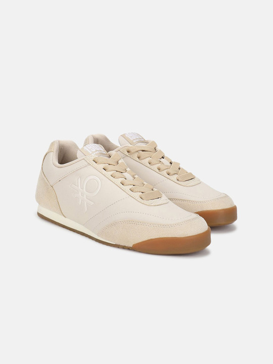 United Colors of Benetton Men Round Toe Lace-Up Sneakers