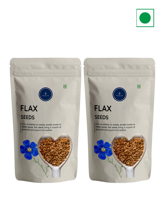 VEDICINE Set Of 2 Flax Seeds - 150gm Each