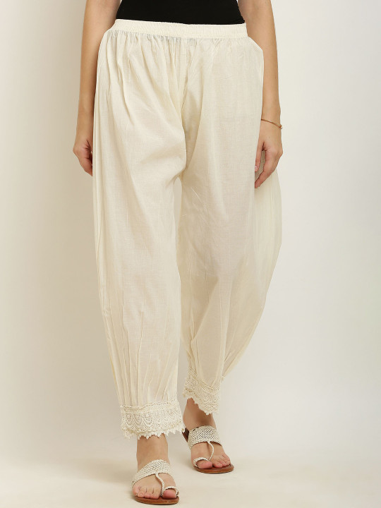 Miaz Lifestyle Women Woven Design Straight Fit Cotton Salwar
