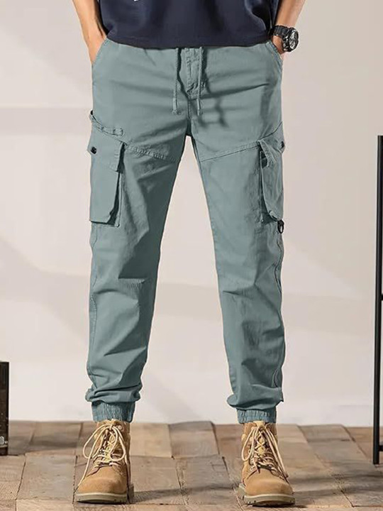 R.Code by The Roadster Life Co. Men Regular Fit High Rise Cotton Cargo Trousers