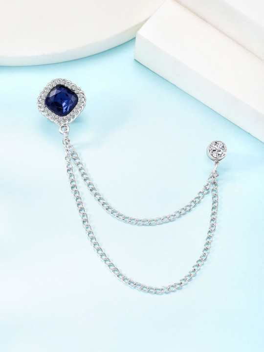 Peora Silver-Toned Plated Metal Brooch