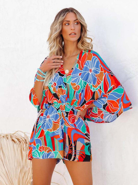 Outzidr Floral Printed Jumpsuit