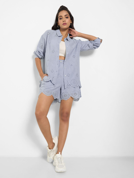 AKKRITI BY PANTALOONS Shirt With Shorts Co-Ords
