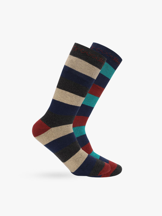 Crocodile Men Pack Of 2 Assorted Calf-Length Socks
