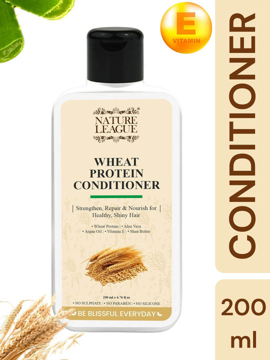 NATURE LEAGUE Wheat Protein Conditioner With Vitamin E For Healthy & Shine Hair - 200 ml