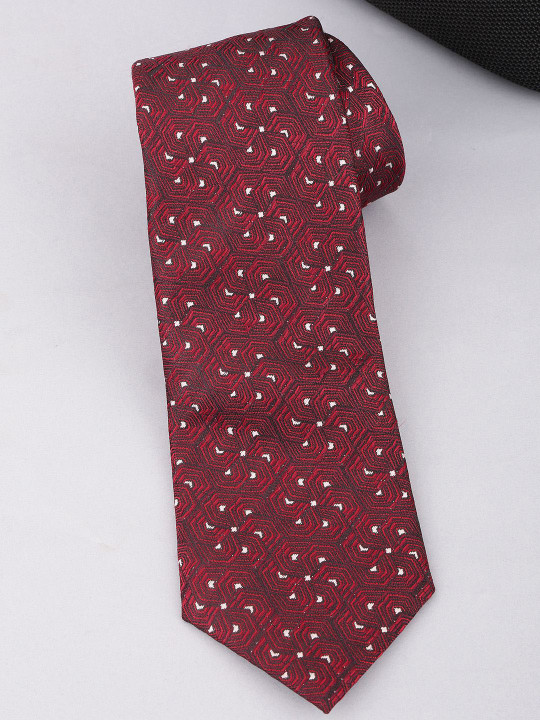 Alvaro Castagnino Men Woven Design Skinny Tie