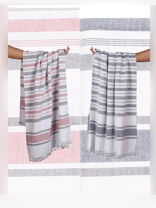 The Bath Community 225GSM Hanging Loop 4PCs Adult Regular Bath Towel-30x60In