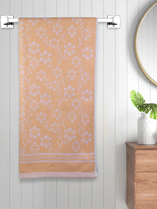 Myntra Elegant Homes Floral Cotton 450GSM Super Soft Adult Regular Bath Towel-57x28In