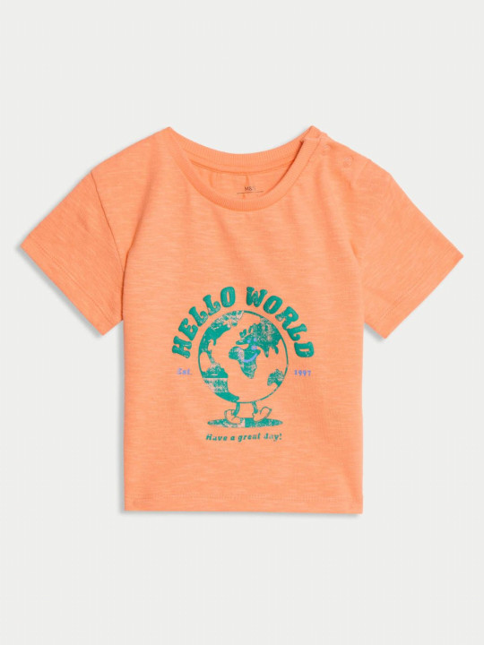 Marks & Spencer Pure Cotton Hello World T-Shirt