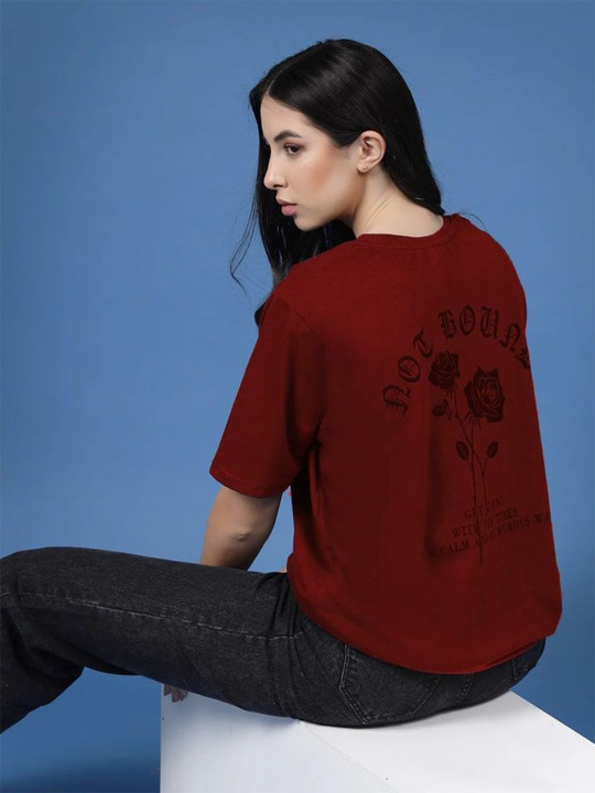 Rigo Oversized Graphic Printed Cotton Terry T-Shirt