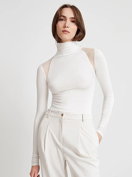 LULU & SKY High Neck Fitted Top